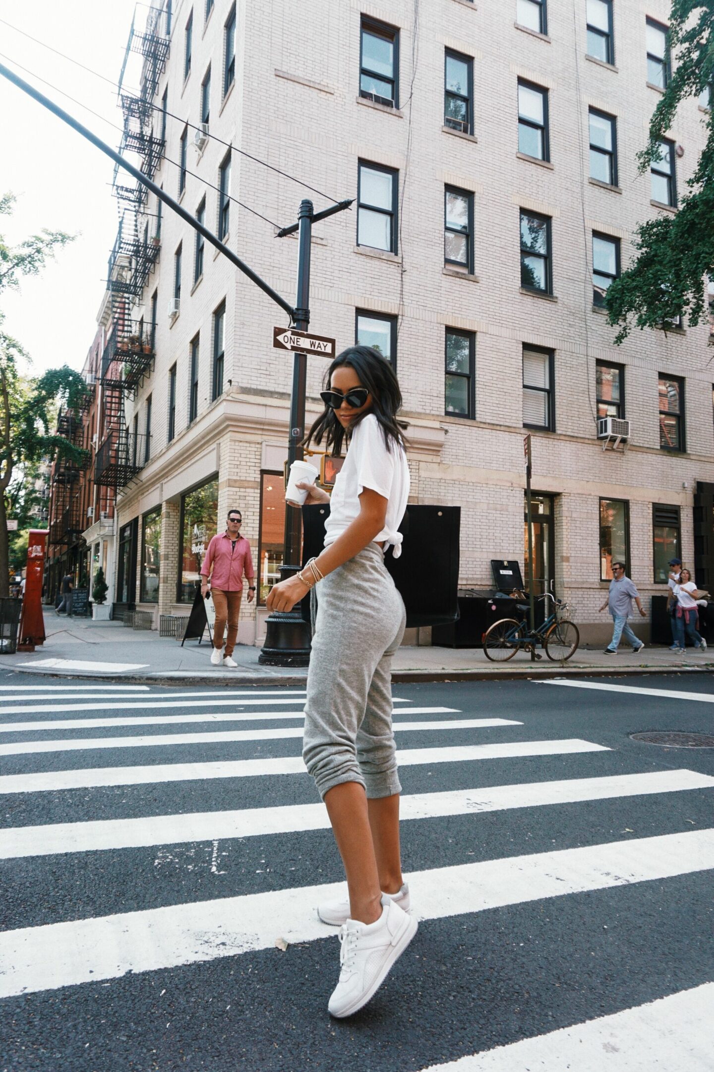 running around nyc in my evelane tread sneakers